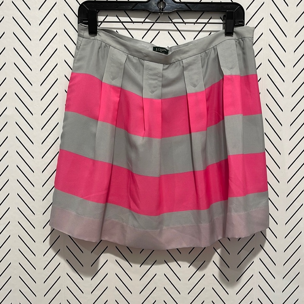J. Crew skirt; Stripped, Preppy, Lined, Vacation, lightweight, buttersoft, cute.
